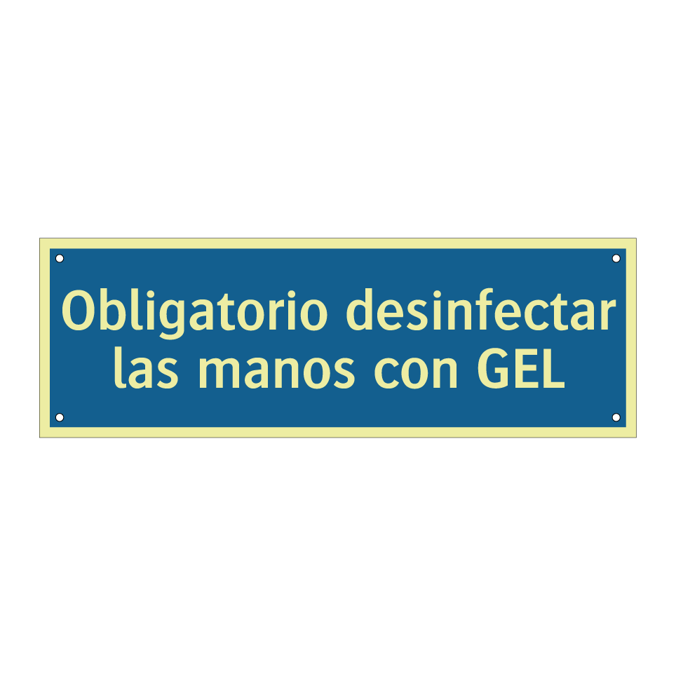 Obligatorio desinfectar las manos con GEL