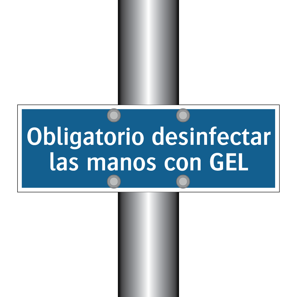 Obligatorio desinfectar las manos con GEL