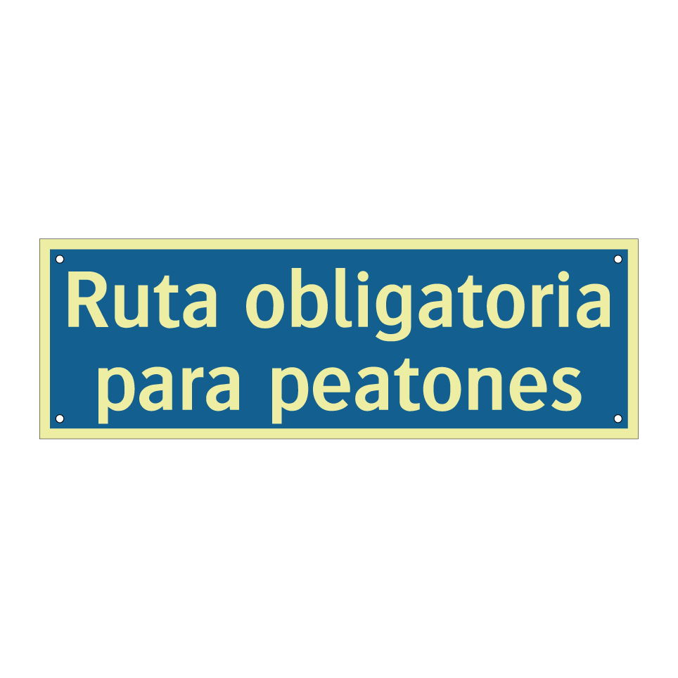 Ruta obligatoria para peatones