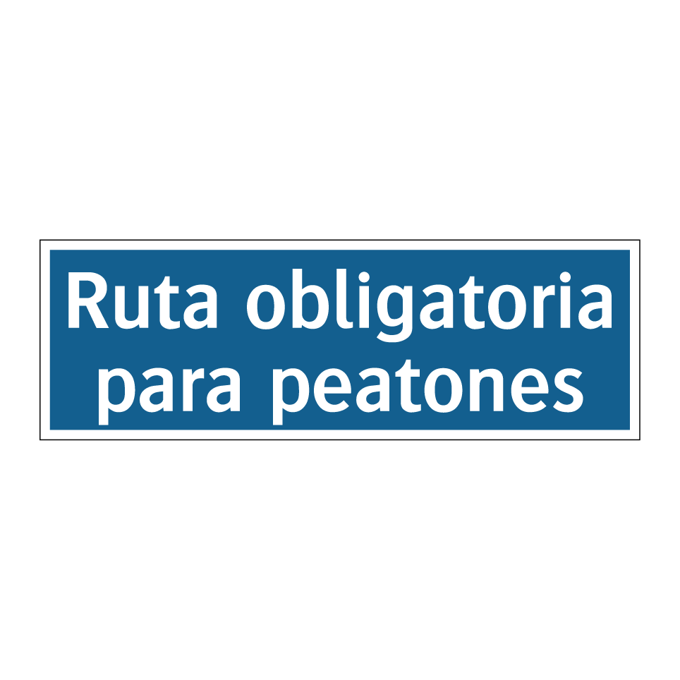 Ruta obligatoria para peatones
