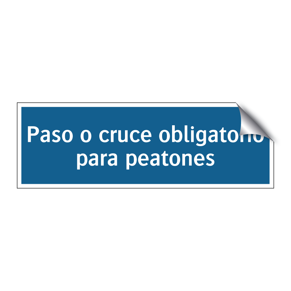 Paso o cruce obligatorio para peatones