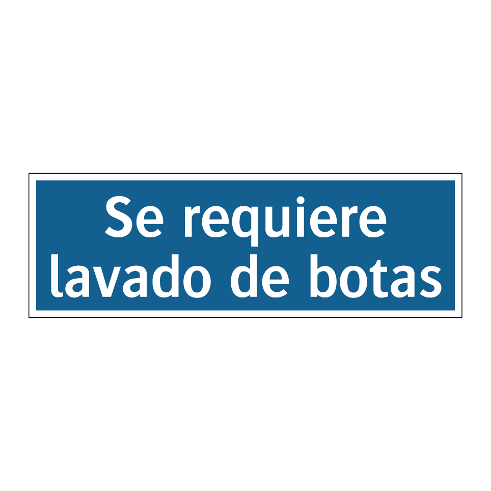 Se requiere lavado de botas