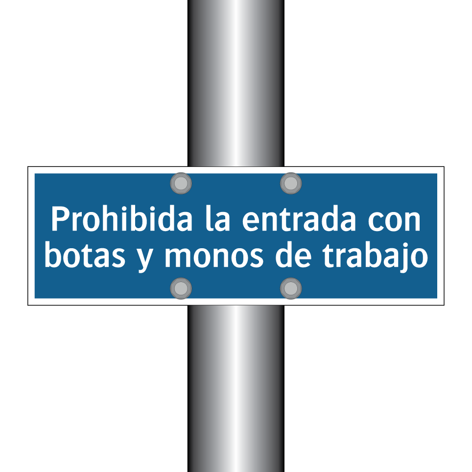 Prohibida la entrada con botas y monos de trabajo