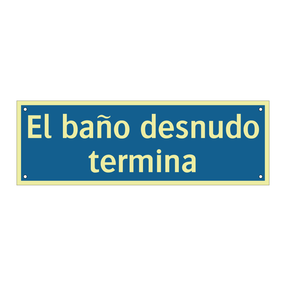 El baño desnudo termina