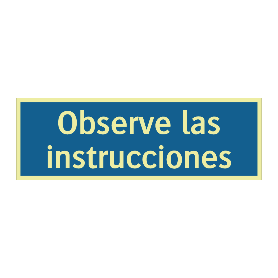 Observe las instrucciones