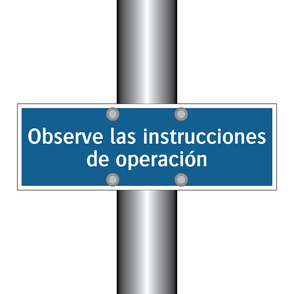 Observe las instrucciones de operación