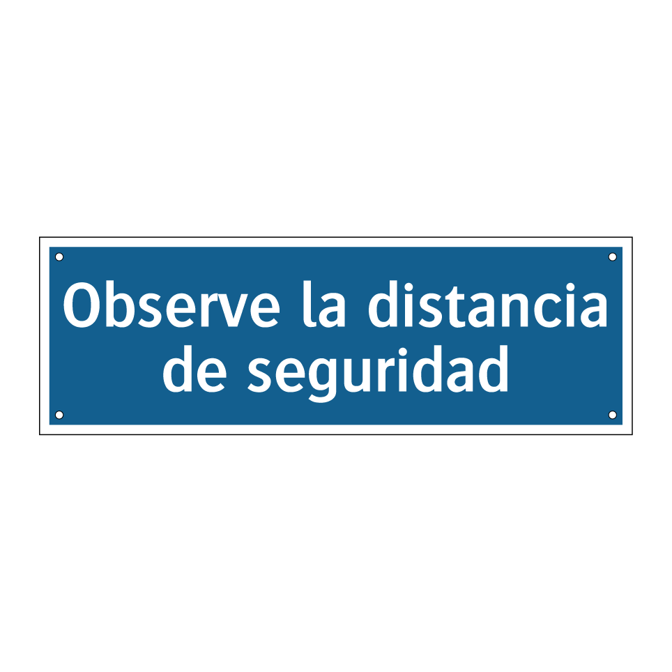 Observe la distancia de seguridad