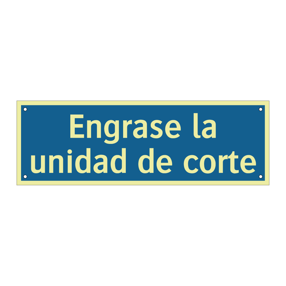Engrase la unidad de corte