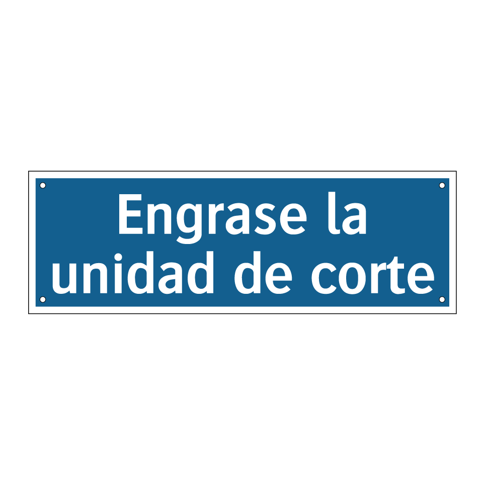 Engrase la unidad de corte
