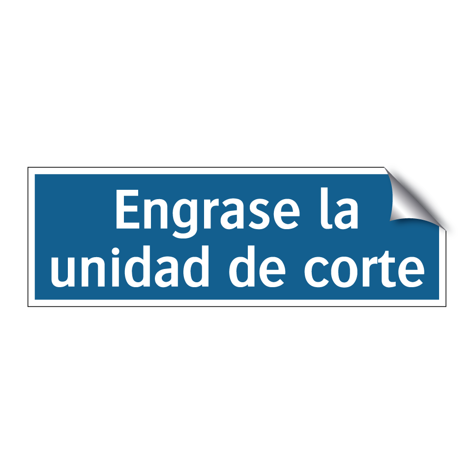 Engrase la unidad de corte