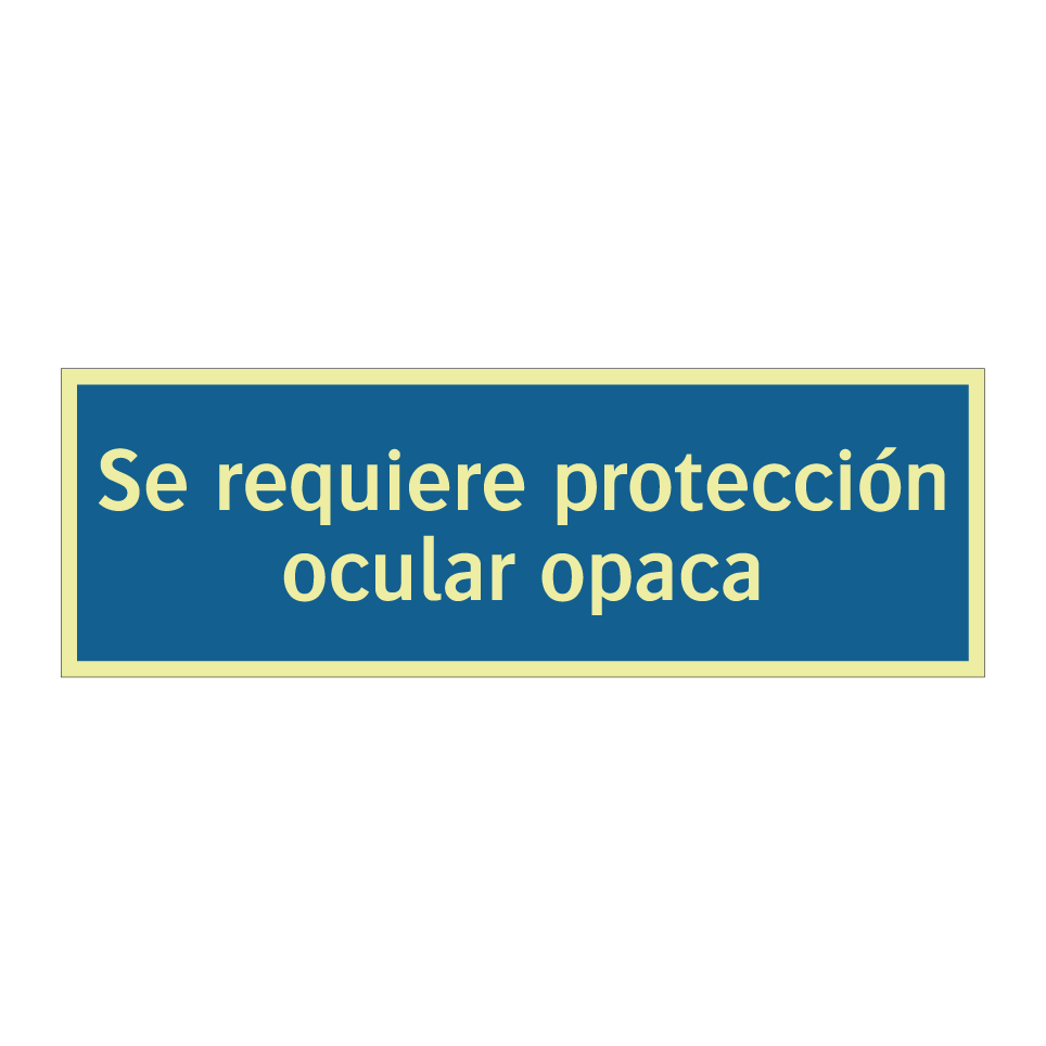 Se requiere protección ocular opaca
