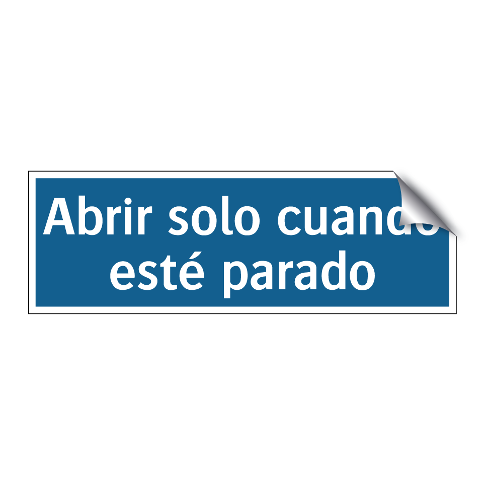 Abrir solo cuando esté parado