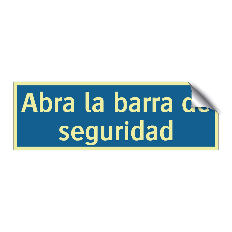 Abra la barra de seguridad