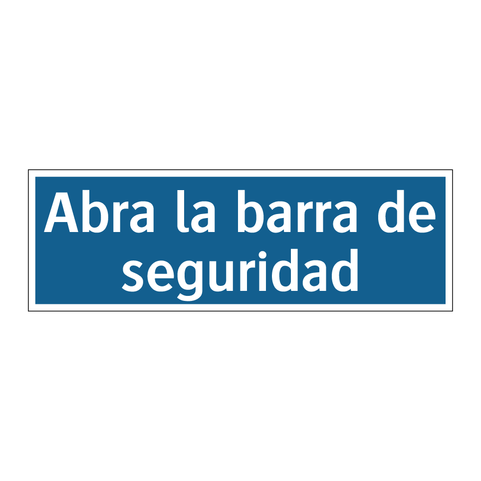 Abra la barra de seguridad