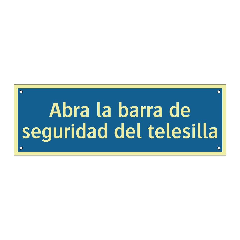 Abra la barra de seguridad del telesilla