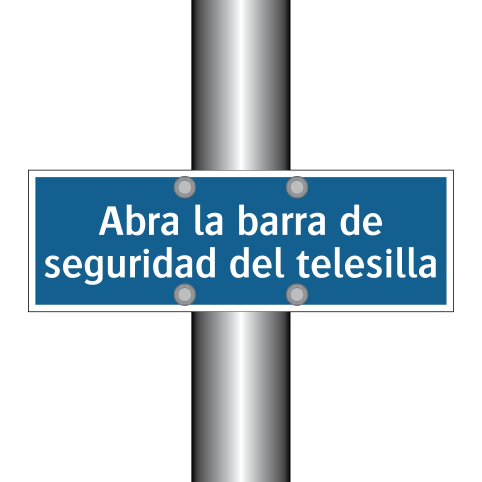 Abra la barra de seguridad del telesilla