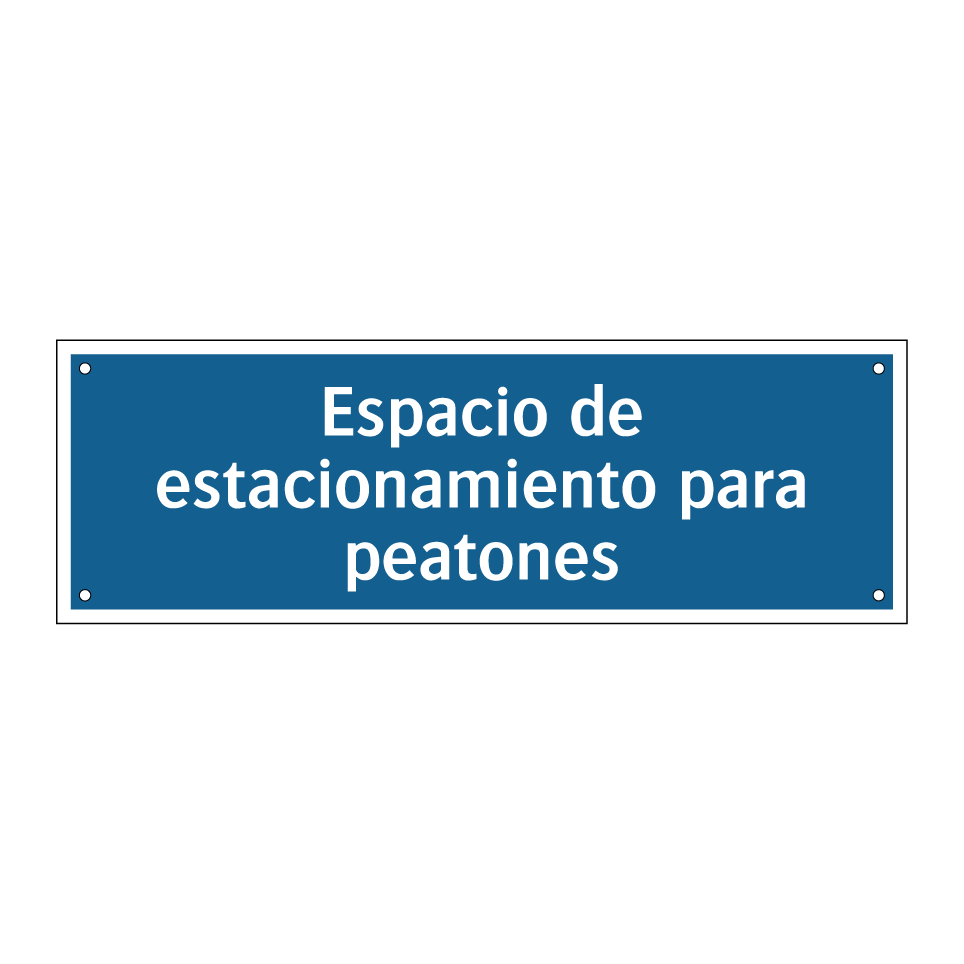 Espacio de estacionamiento para peatones