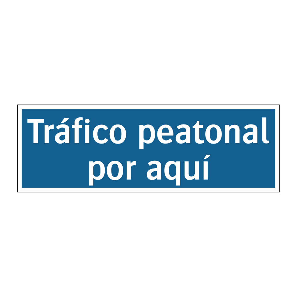 Tráfico peatonal por aquí