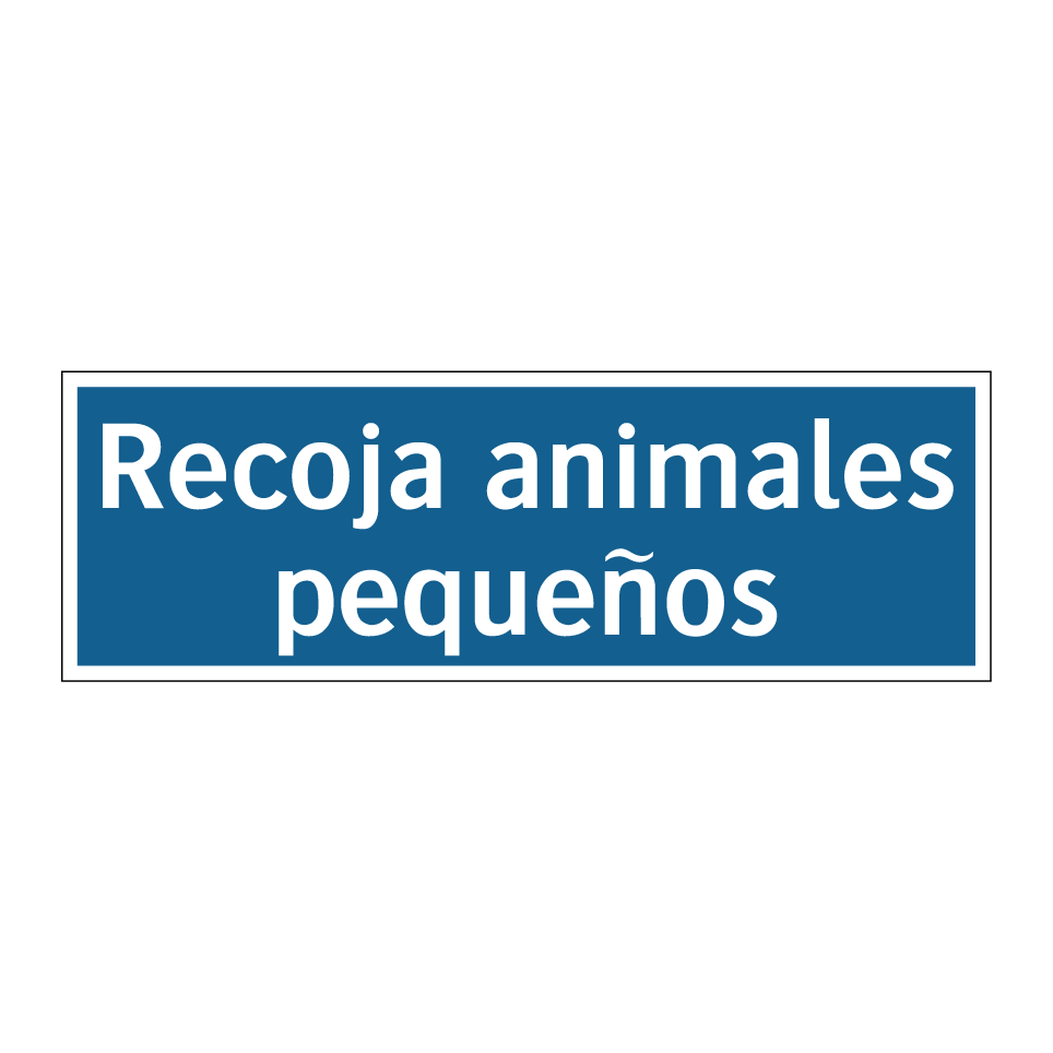 Recoja animales pequeños