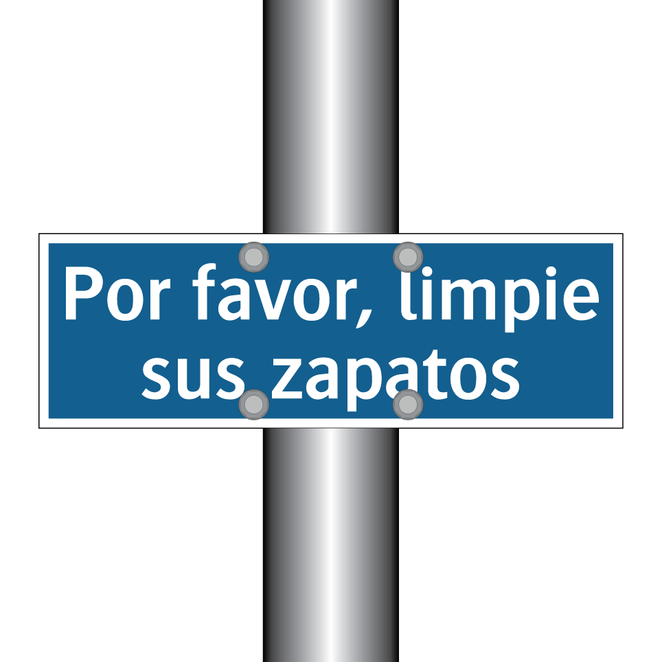 Por favor, limpie sus zapatos