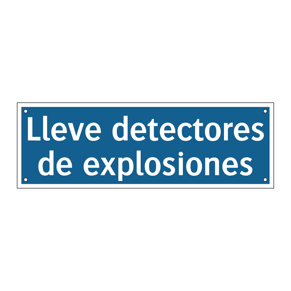 Lleve detectores de explosiones