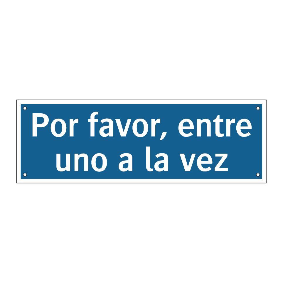 Por favor, entre uno a la vez