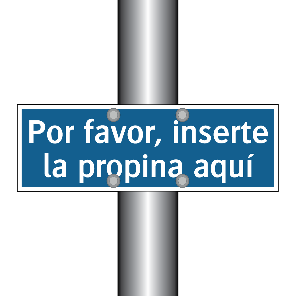 Por favor, inserte la propina aquí