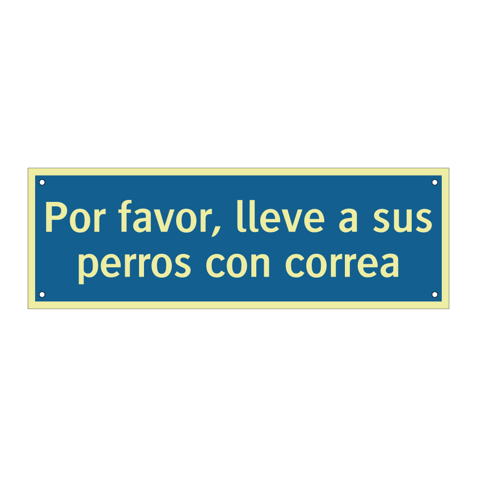 Por favor, lleve a sus perros con correa