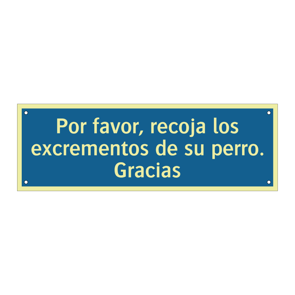 Por favor, recoja los excrementos de su perro. Gracias