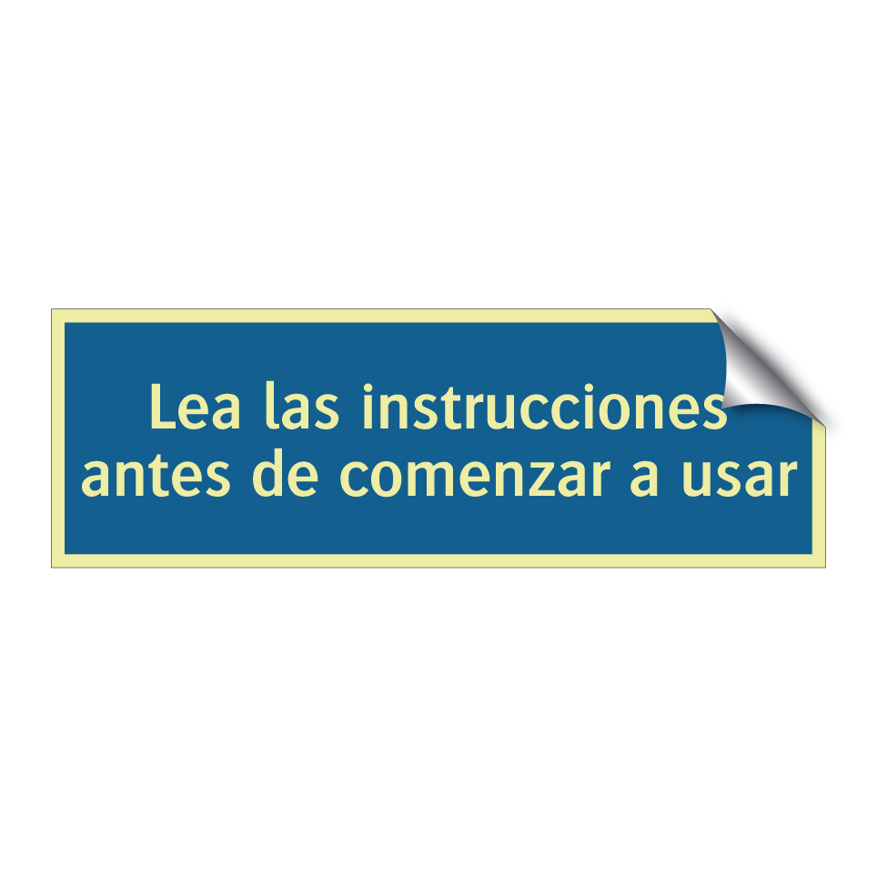 Lea las instrucciones antes de comenzar a usar