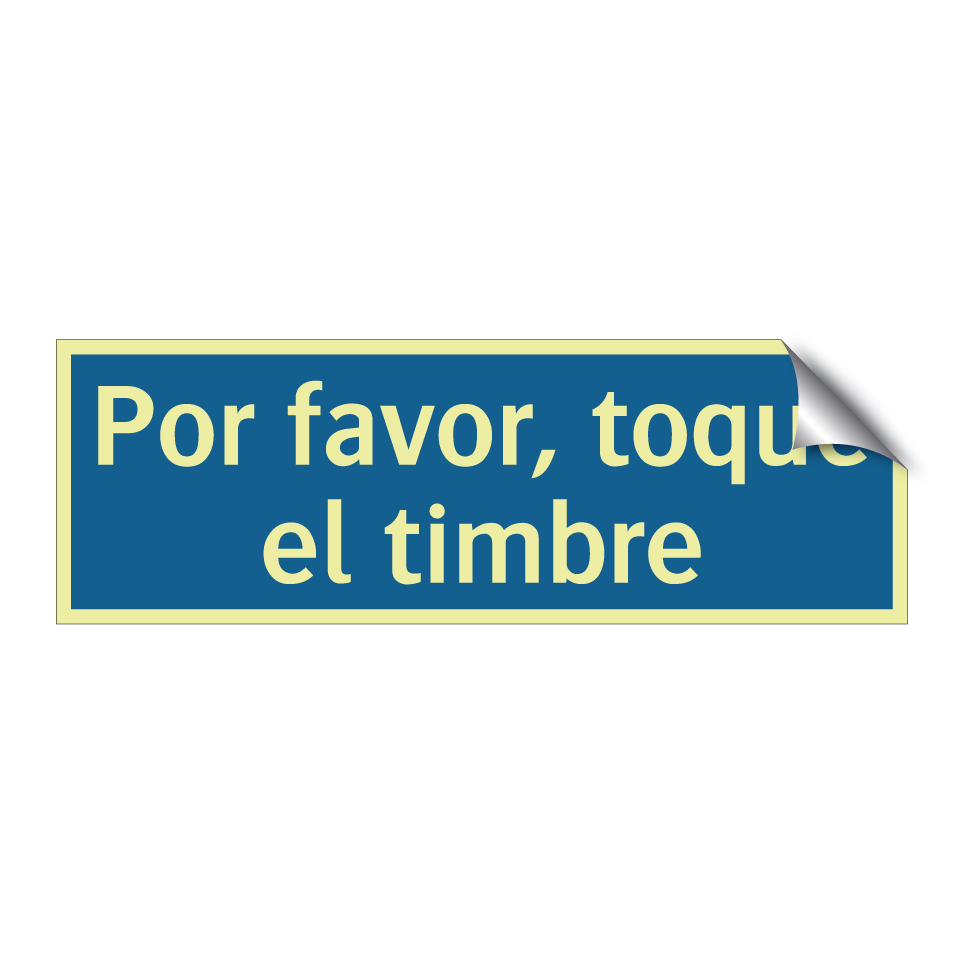 Por favor, toque el timbre