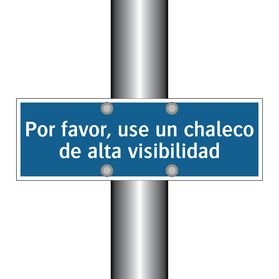 Por favor, use un chaleco de alta visibilidad