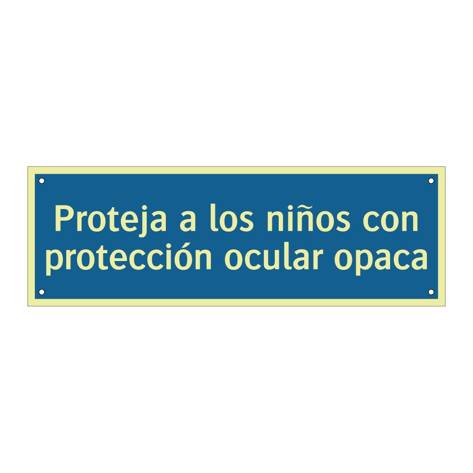 Proteja a los niños con protección ocular opaca