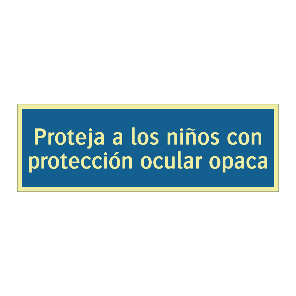 Proteja a los niños con protección ocular opaca