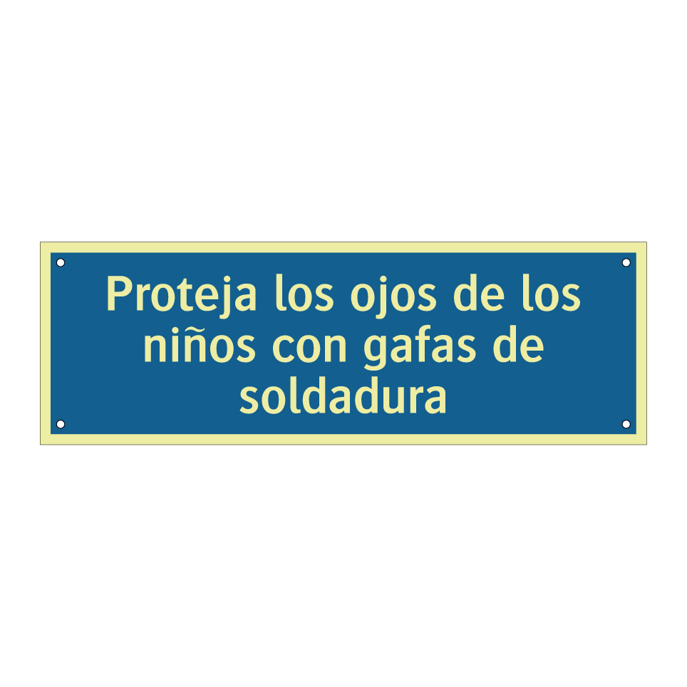 Proteja los ojos de los niños con gafas de soldadura