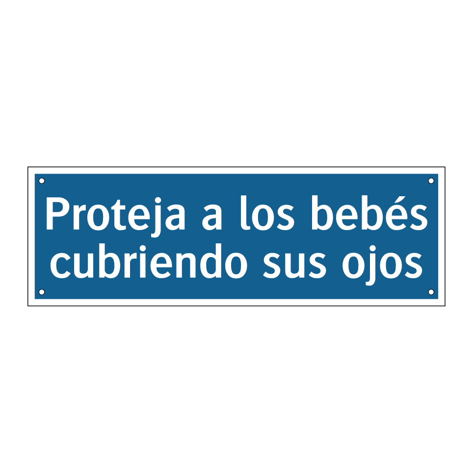 Proteja a los bebés cubriendo sus ojos