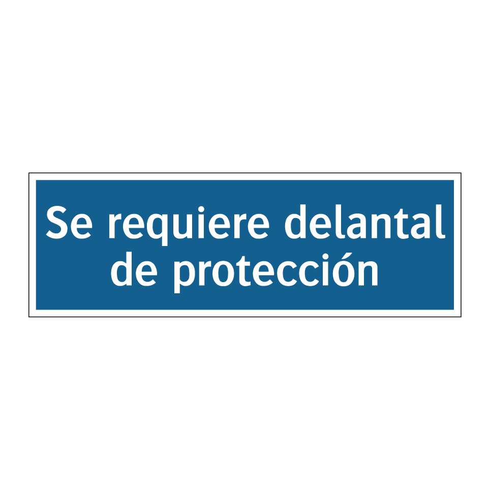 Se requiere delantal de protección
