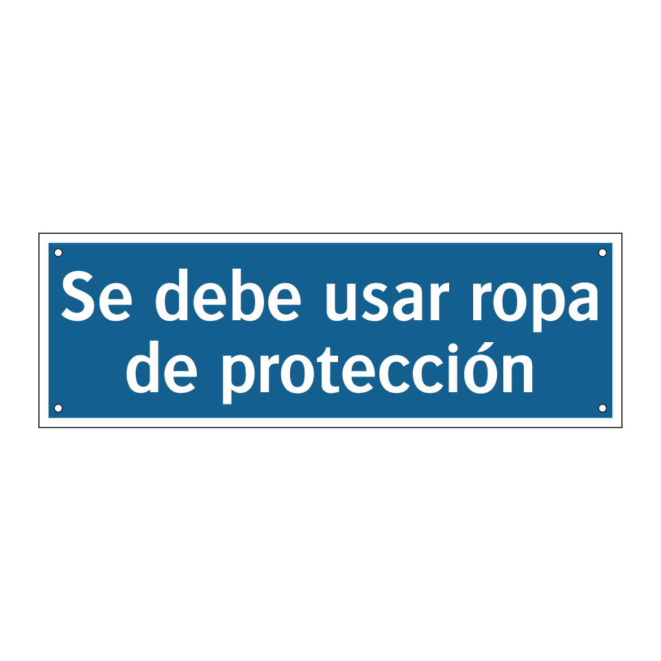 Se debe usar ropa de protección