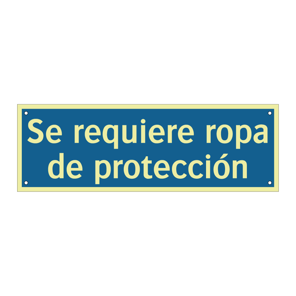 Se requiere ropa de protección