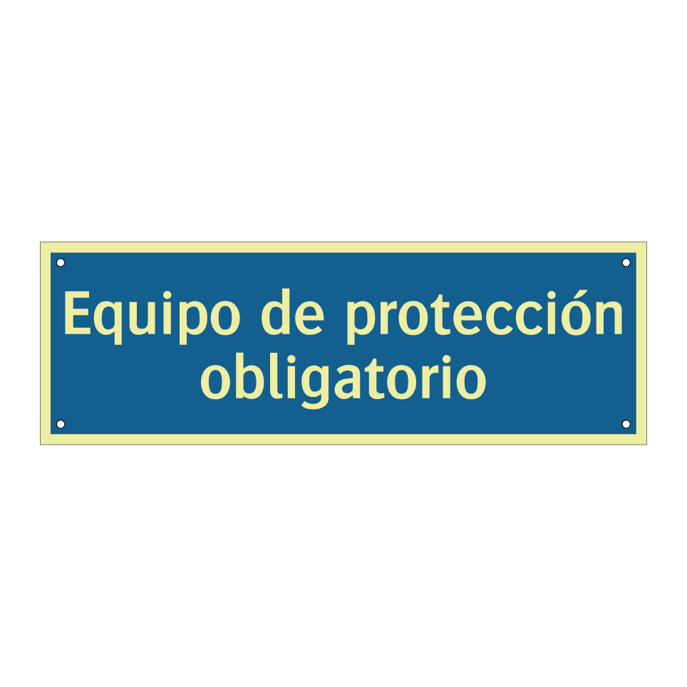 Equipo de protección obligatorio