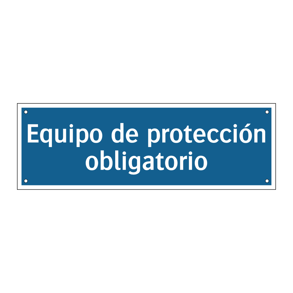 Equipo de protección obligatorio