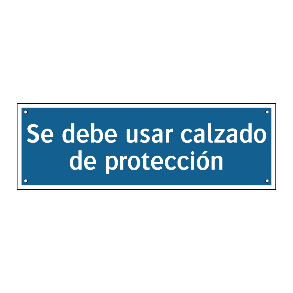 Se debe usar calzado de protección