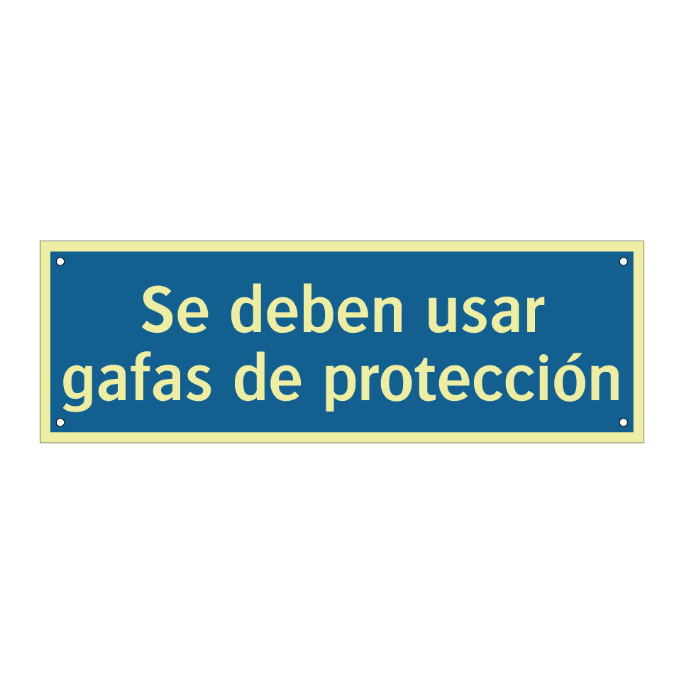 Se deben usar gafas de protección