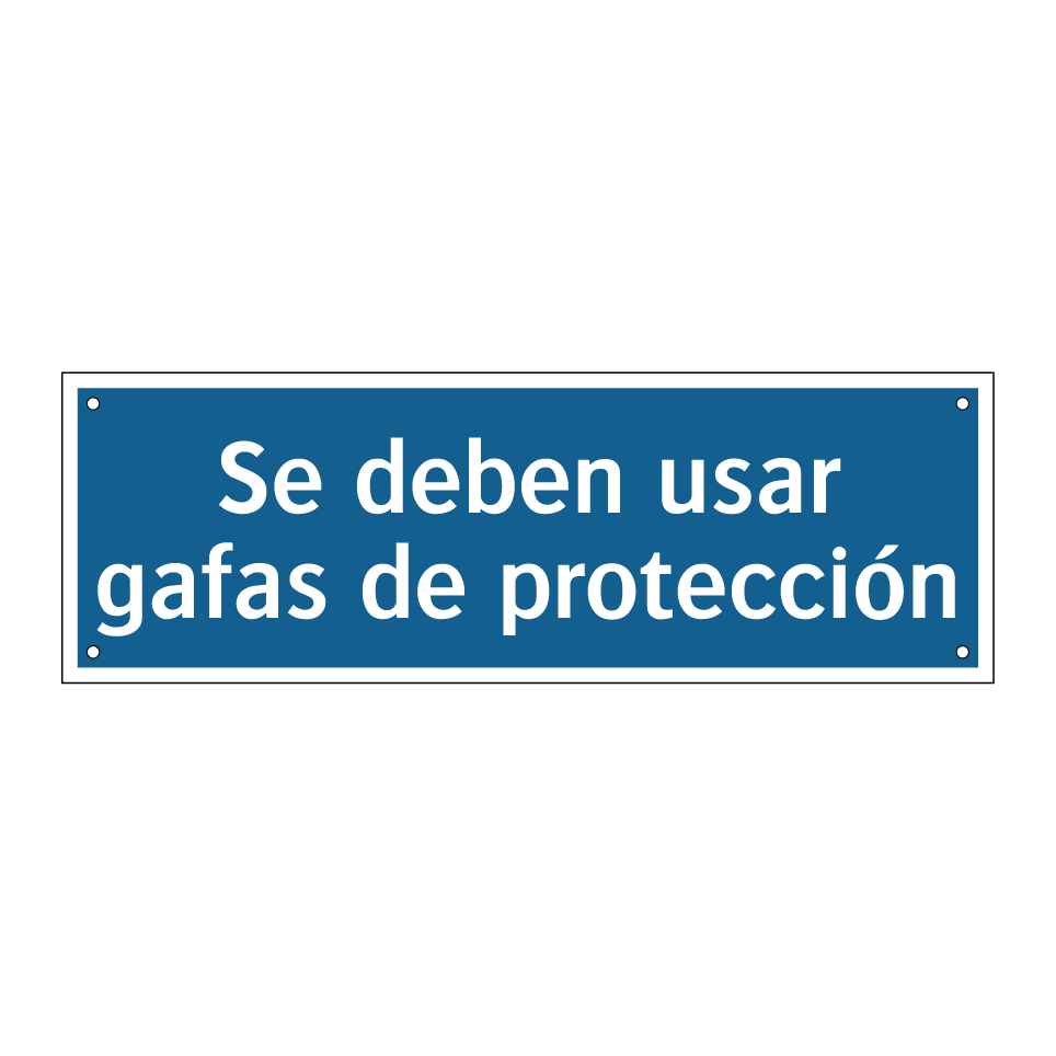 Se deben usar gafas de protección