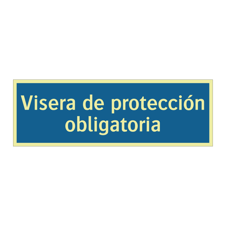 Visera de protección obligatoria