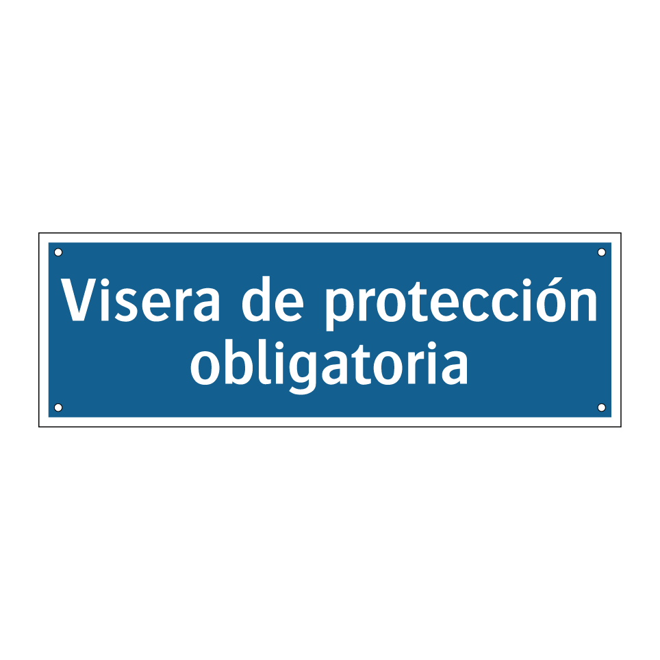 Visera de protección obligatoria