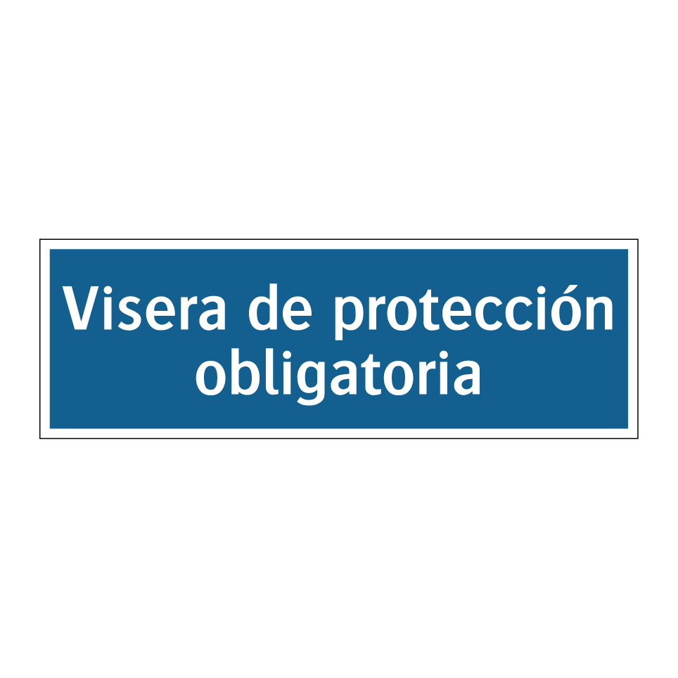 Visera de protección obligatoria