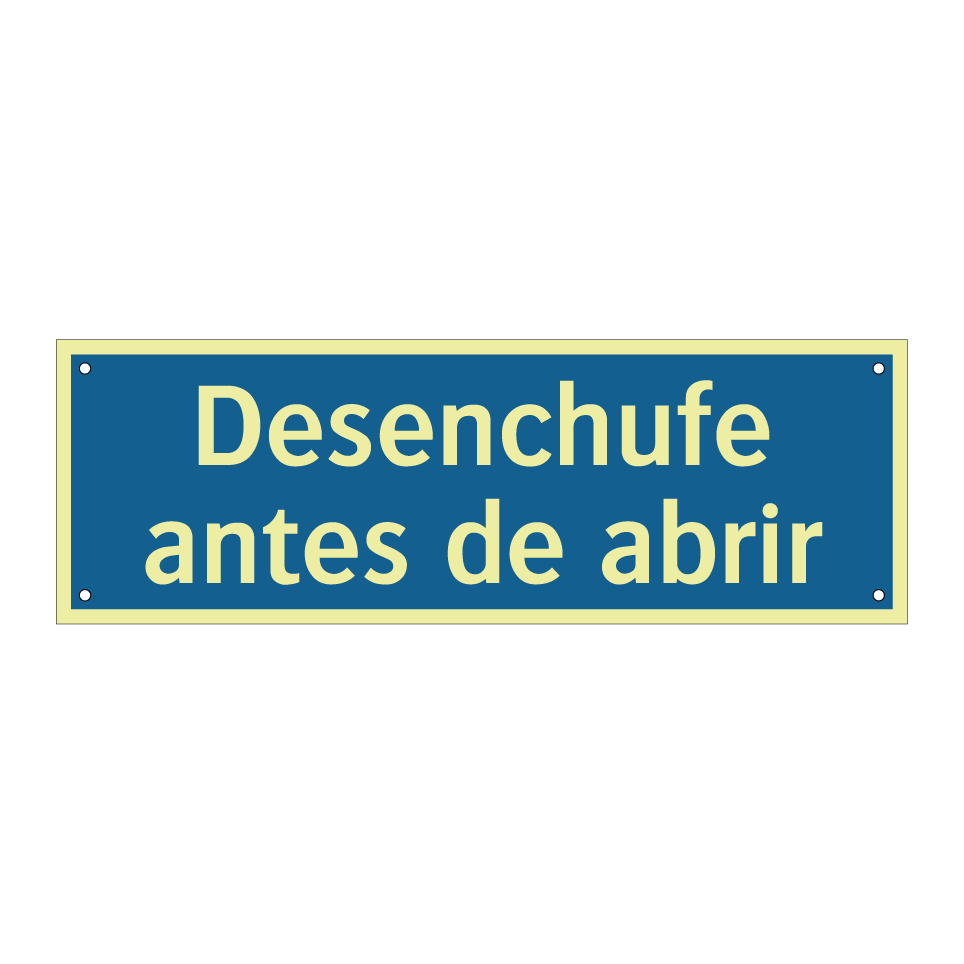 Desenchufe antes de abrir