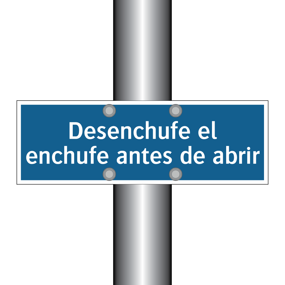 Desenchufe el enchufe antes de abrir