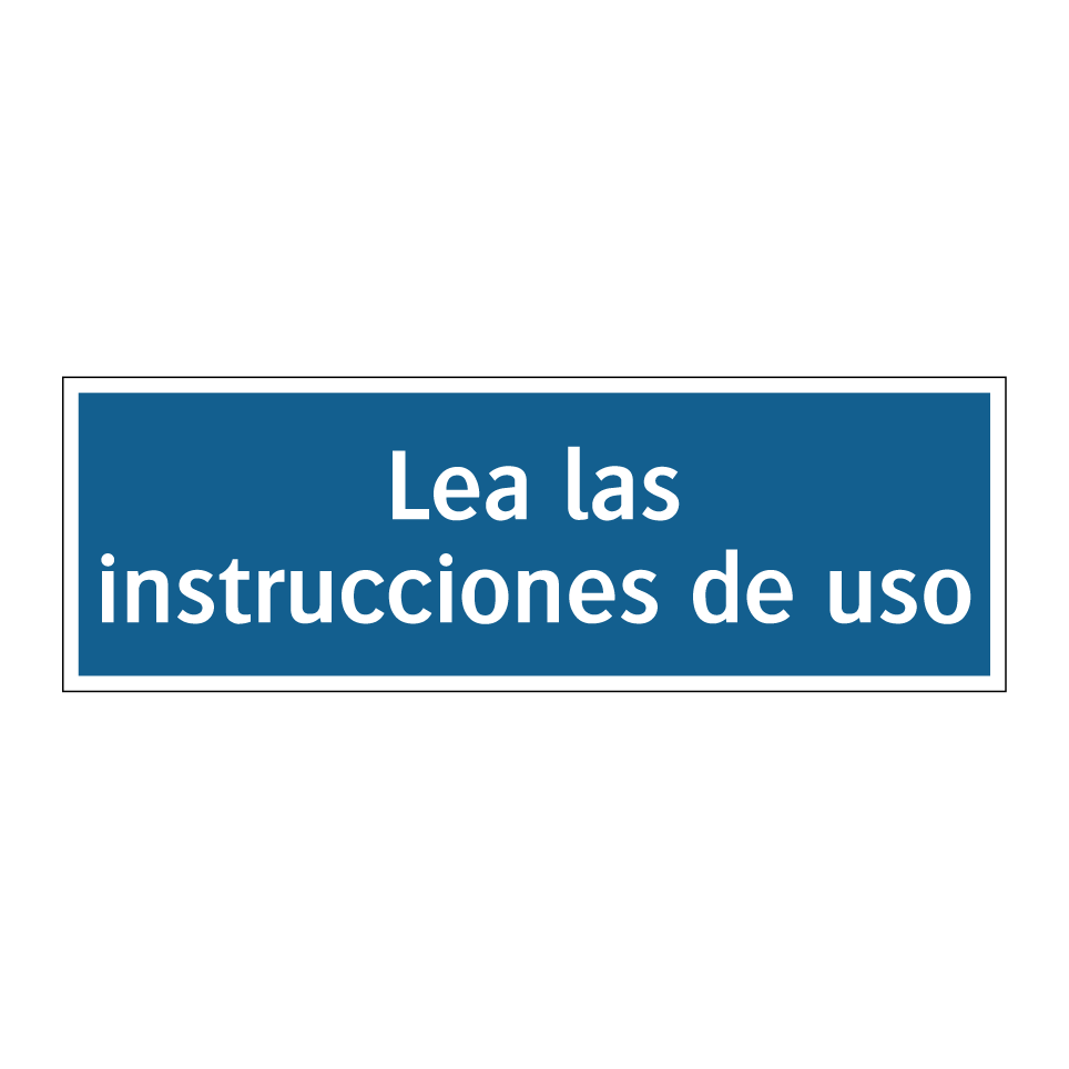 Lea las instrucciones de uso